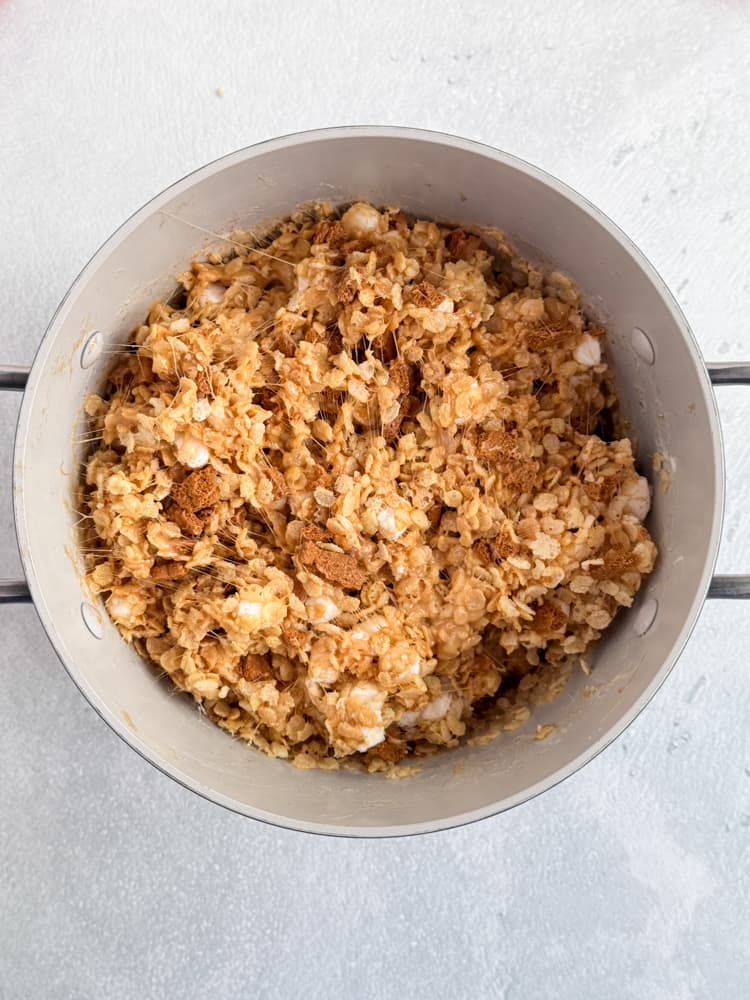 Biscoff Rice Krispie Treats with Cookie Butter and Cookies