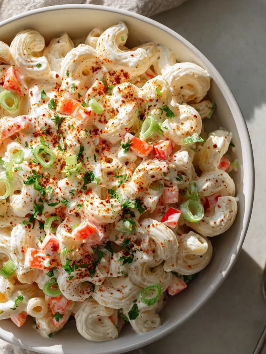 Sour Cream Pasta Salad with Smoked Paprika and Fresh Herbs