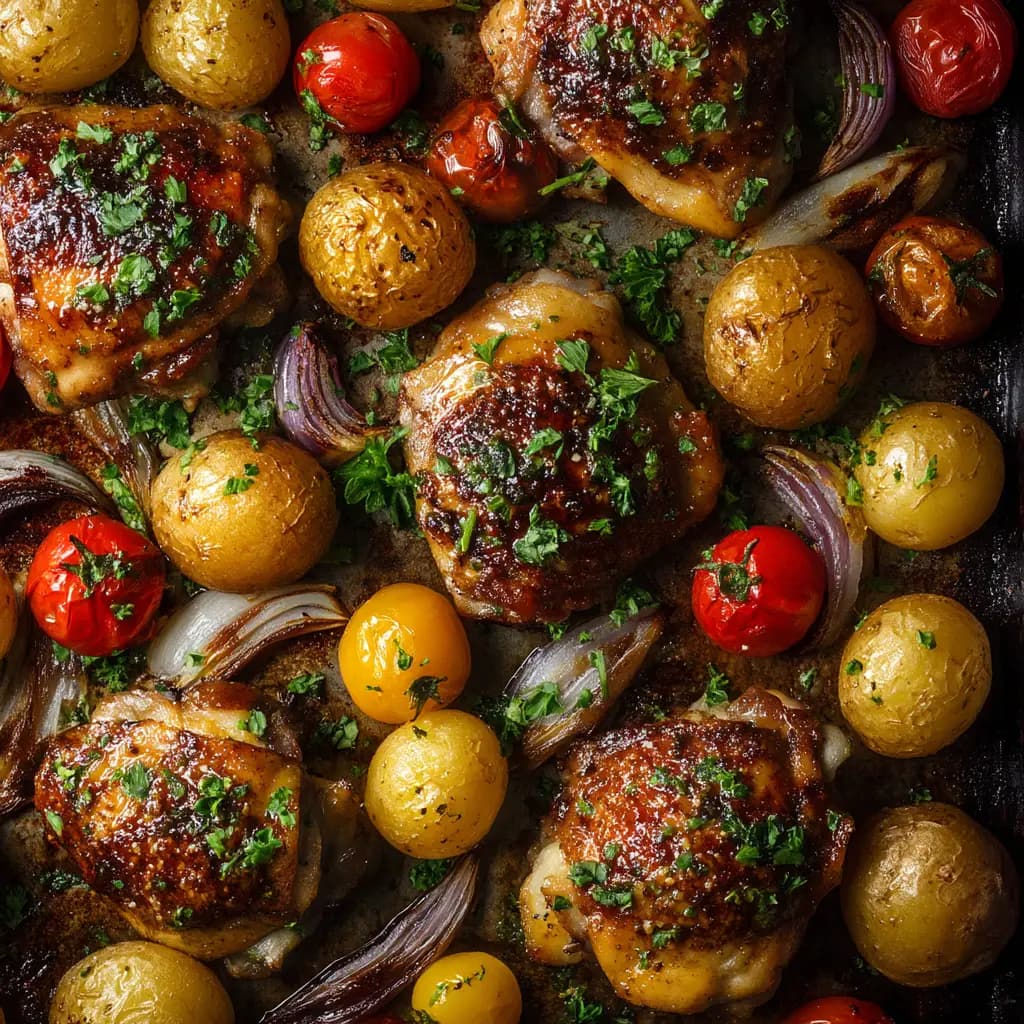 Sheet Pan Balsamic Chicken with Roasted Vegetables