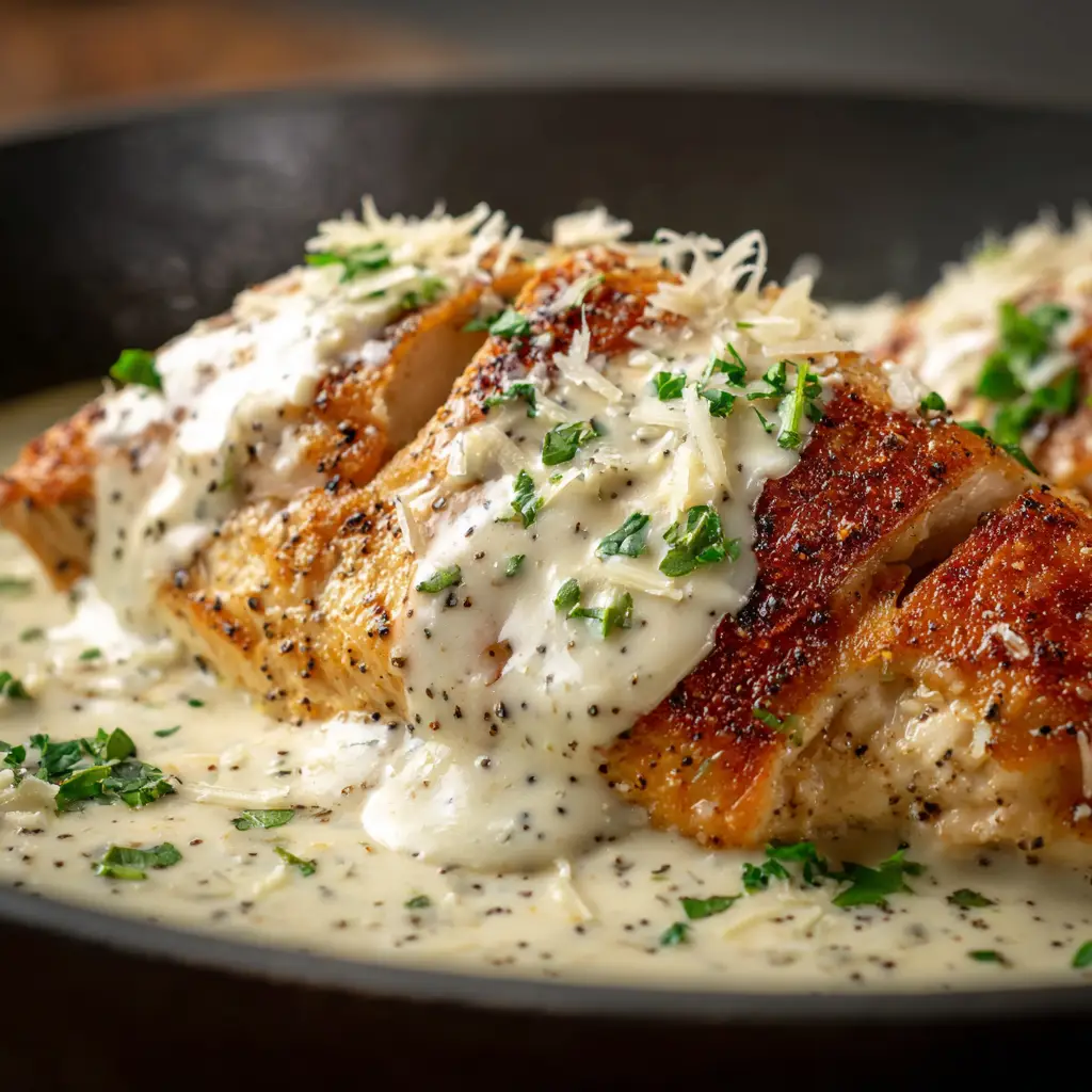 Cacio E Pepe Chicken with Pecorino Cream Sauce