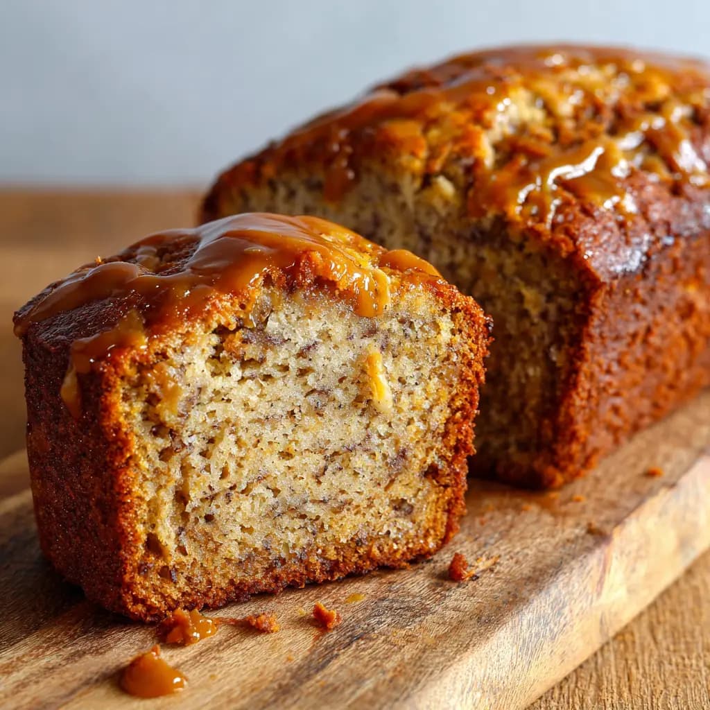 Dulce De Leche Banana Bread With a Crisp Sugar Crust