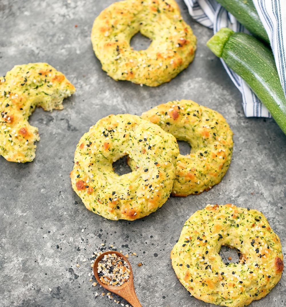 Zucchini Bagels With Everything Bagel Seasoning