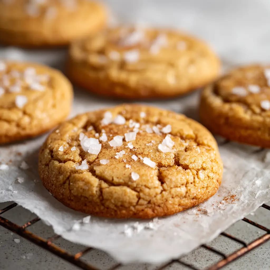 Salted Honey Cinnamon Cookies with Flaky Sea Salt