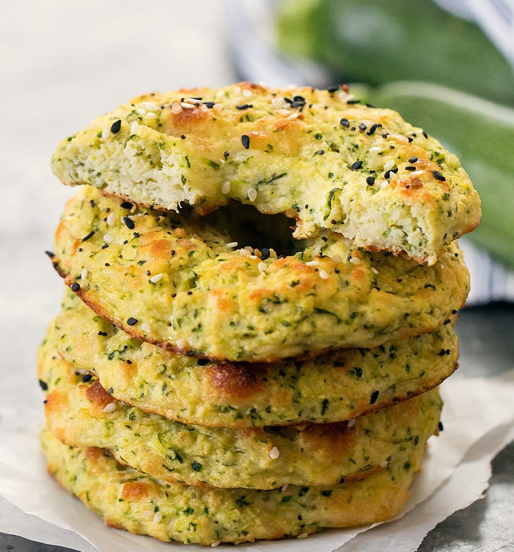 Zucchini Bagels With Everything Bagel Seasoning