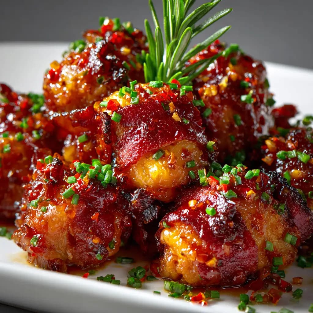 Sweet Chili Bacon Lollipops with Brown Sugar Glaze