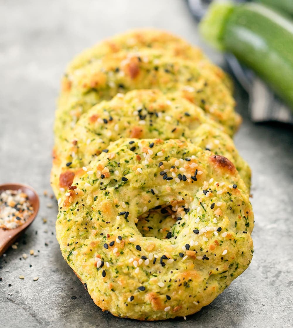 Zucchini Bagels With Everything Bagel Seasoning