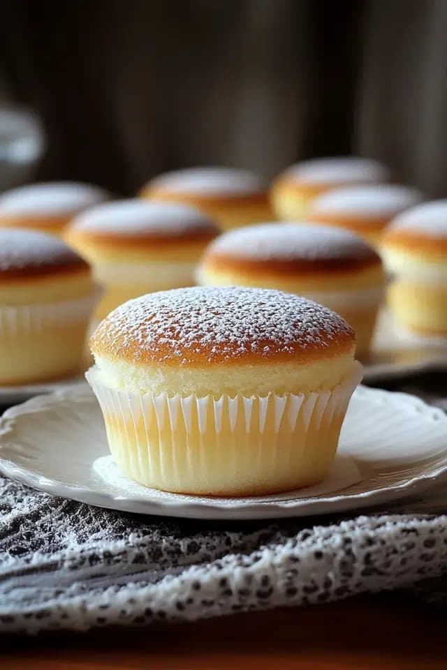 Japanese Cotton Cheesecake Cupcakes With Cream Cheese