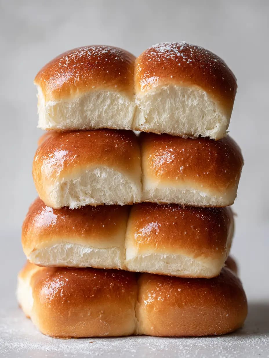 Homemade Hot Dog Buns with Split-Top Score and Shiny Crust