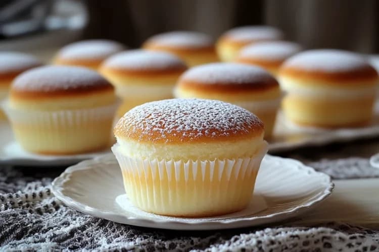 Japanese Cotton Cheesecake Cupcakes With Cream Cheese