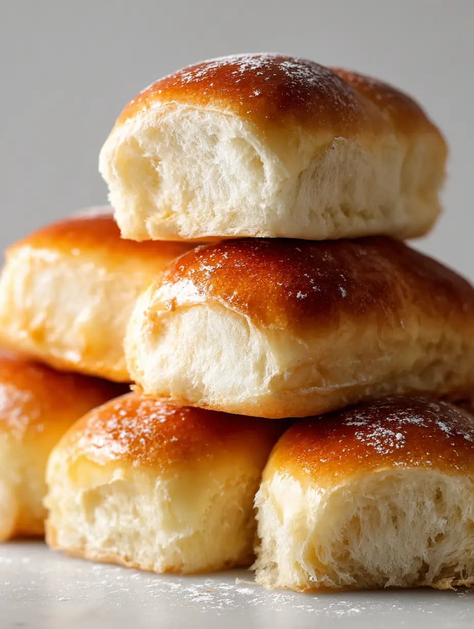 Homemade Hot Dog Buns with Split-Top Score and Shiny Crust