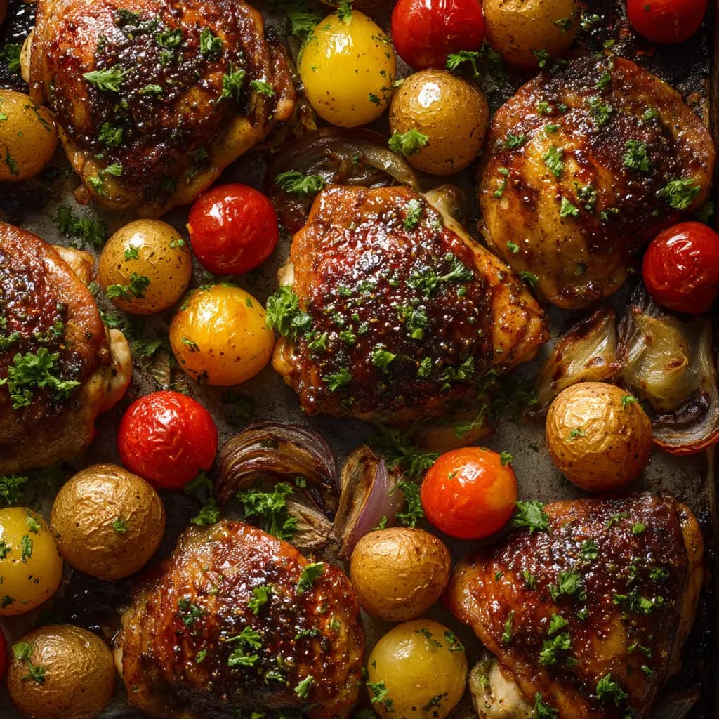 Sheet Pan Balsamic Chicken with Roasted Vegetables
