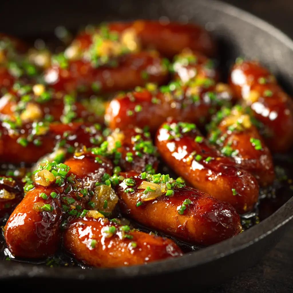 Hot Honey Garlic Lil Smokies with Sweet-Spicy Glaze