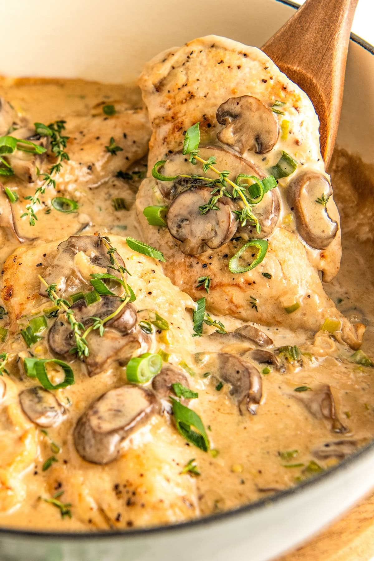 Skillet Asiago Chicken and Mushrooms: 30-Minute Dinner