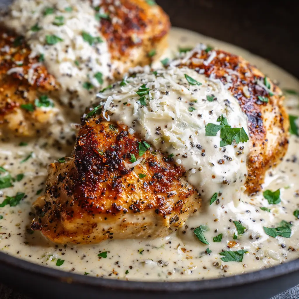 Cacio E Pepe Chicken with Pecorino Cream Sauce