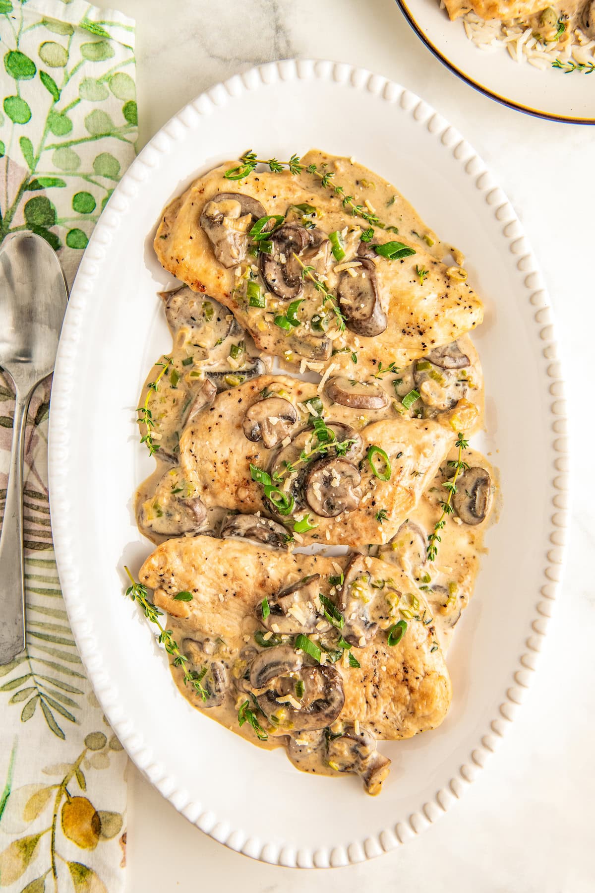 Skillet Asiago Chicken and Mushrooms: 30-Minute Dinner